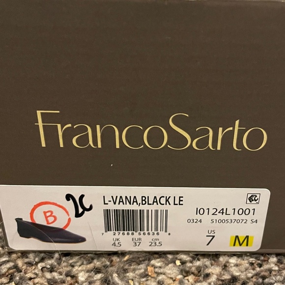 Franco Sarto L-Vana Black slip on dress business shoes Women’s size 7 - Picture 2 of 11